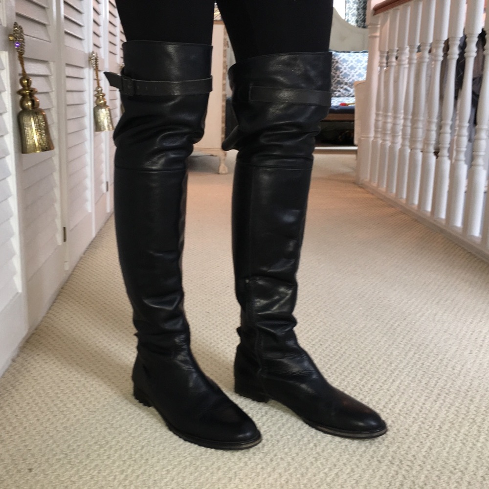 All Saints over the knee leather boots - Picture 4 of 11